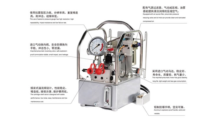简述液压扳手专用气动泵PTE70D新旧特点对比